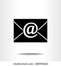 Mail sign icon, vector illustration. Flat design style