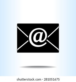 Mail sign icon, vector illustration. Flat design style