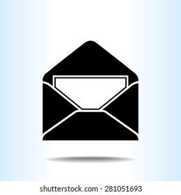 Mail sign icon, vector illustration. Flat design style