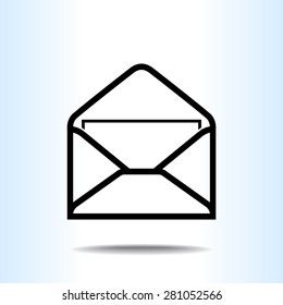 Mail sign icon, vector illustration. Flat design style