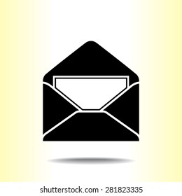 Mail sign icon, vector illustration. Flat design style