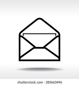 Mail sign icon, vector illustration. Flat design style