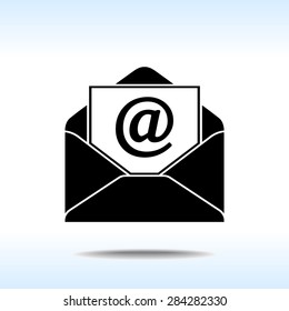 Mail sign icon, vector illustration. Flat design style