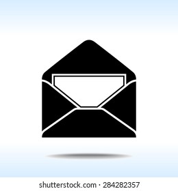 Mail sign icon, vector illustration. Flat design style