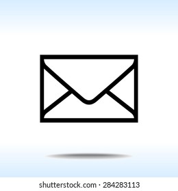 Mail sign icon, vector illustration. Flat design style