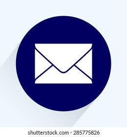 Mail sign icon, vector illustration. Flat design style