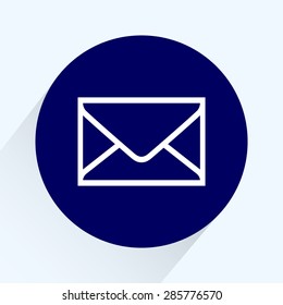 Mail sign icon, vector illustration. Flat design style