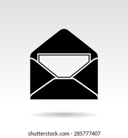 Mail sign icon, vector illustration. Flat design style