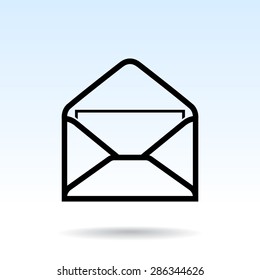 Mail sign icon, vector illustration. Flat design style