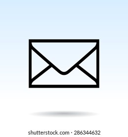 Mail sign icon, vector illustration. Flat design style