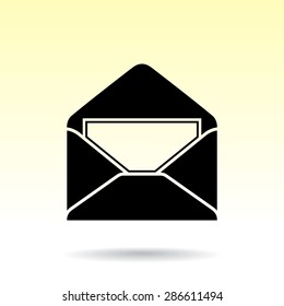 Mail sign icon, vector illustration. Flat design style