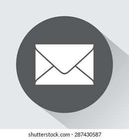 Mail sign icon, vector illustration. Flat design style
