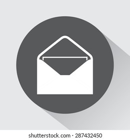 Mail sign icon, vector illustration. Flat design style