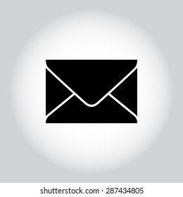 Mail sign icon, vector illustration. Flat design style