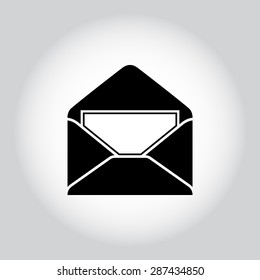 Mail sign icon, vector illustration. Flat design style