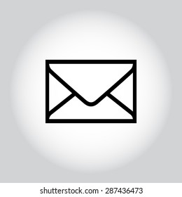Mail sign icon, vector illustration. Flat design style