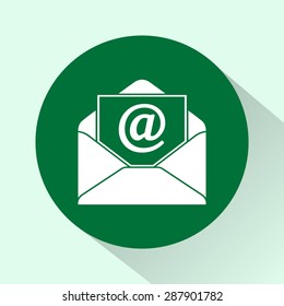 Mail sign icon, vector illustration. Flat design style