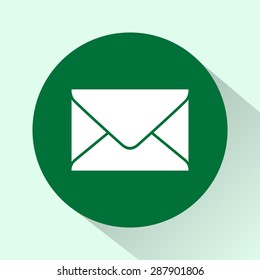 Mail sign icon, vector illustration. Flat design style
