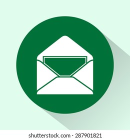 Mail sign icon, vector illustration. Flat design style