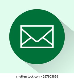 Mail sign icon, vector illustration. Flat design style