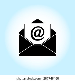 Mail sign icon, vector illustration. Flat design style