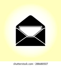 Mail sign icon, vector illustration. Flat design style