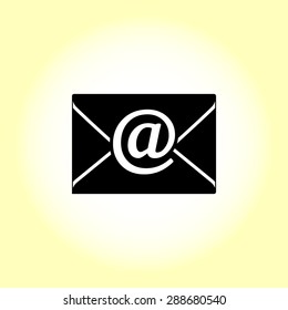 Mail sign icon, vector illustration. Flat design style