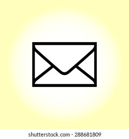 Mail sign icon, vector illustration. Flat design style