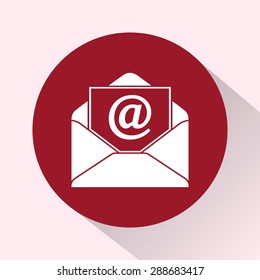 Mail sign icon, vector illustration. Flat design style