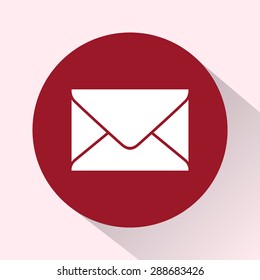 Mail sign icon, vector illustration. Flat design style