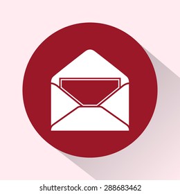 Mail sign icon, vector illustration. Flat design style