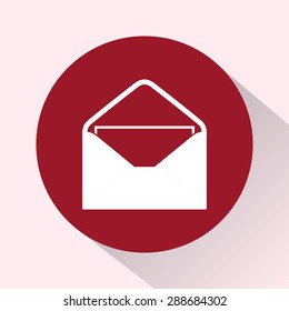 Mail sign icon, vector illustration. Flat design style