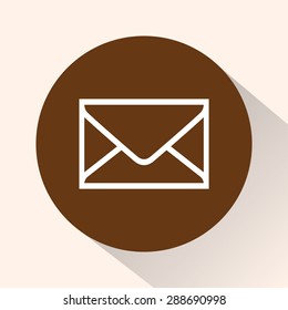 Mail sign icon, vector illustration. Flat design style