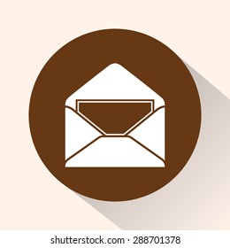 Mail sign icon, vector illustration. Flat design style