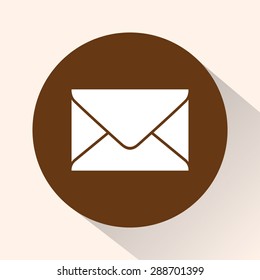 Mail sign icon, vector illustration. Flat design style