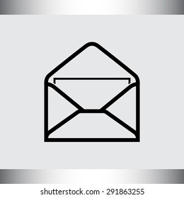Mail sign icon, vector illustration. Flat design style