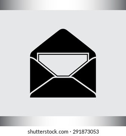 Mail sign icon, vector illustration. Flat design style