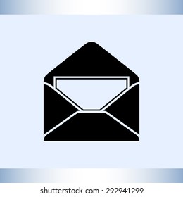 Mail sign icon, vector illustration. Flat design style