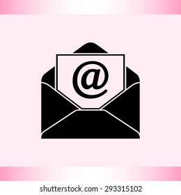 Mail sign icon, vector illustration. Flat design style