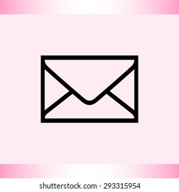 Mail sign icon, vector illustration. Flat design style