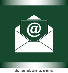 Mail sign icon, vector illustration. Flat design style