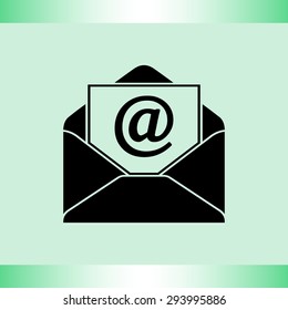 Mail sign icon, vector illustration. Flat design style