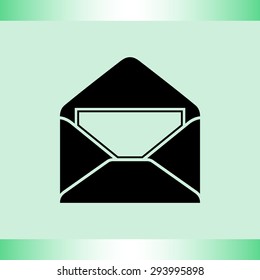 Mail sign icon, vector illustration. Flat design style