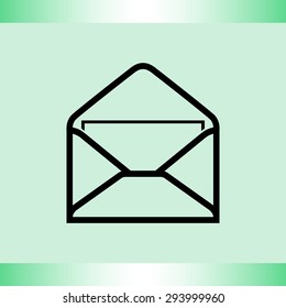 Mail sign icon, vector illustration. Flat design style