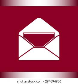 Mail sign icon, vector illustration. Flat design style