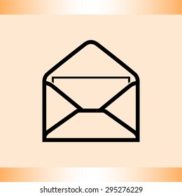 Mail sign icon, vector illustration. Flat design style