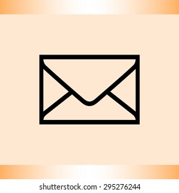 Mail sign icon, vector illustration. Flat design style