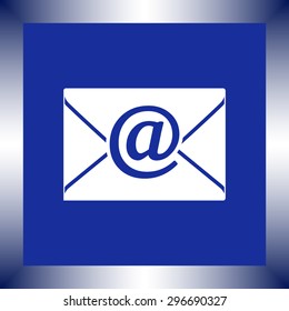 Mail sign icon, vector illustration. Flat design style