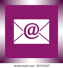 Mail sign icon, vector illustration. Flat design style