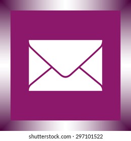 Mail sign icon, vector illustration. Flat design style